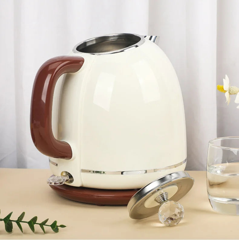 Electric kettle 1PC 1.8L 304 stainless steel liner low noise household hotel office automatic power-off kettle anti-scalding