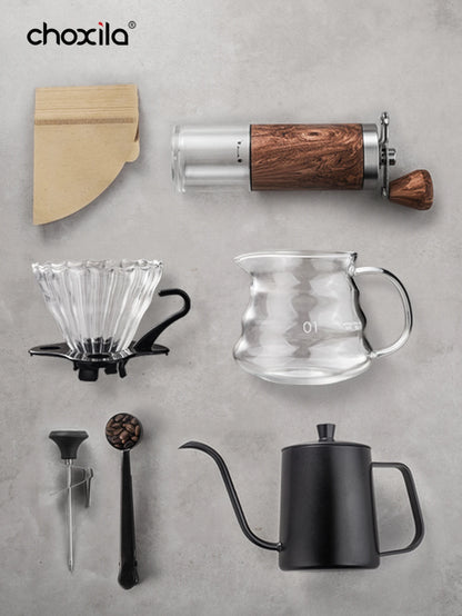 1 set Pour Over Coffee Maker Set, Coffee Starter Kit, Portable Coffee Set, Travel Coffee Accessories Tools, Festival Gifts
