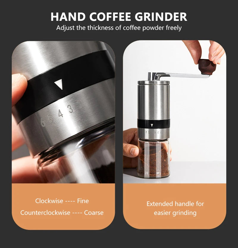 Coffee Set Coffee Accessories Manual Grinder Mill Glass Pot with Filter Dripper Gooseneck Kettle Specialized BaristaSet
