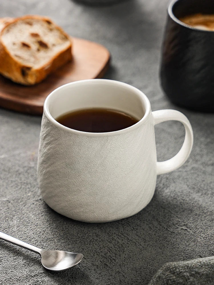 550ml Minimalist Style Ceramic Frosted Mug Male Coffee Milk Cup Large Capacity Drinking Cup Household Couple Water Tea CupMug