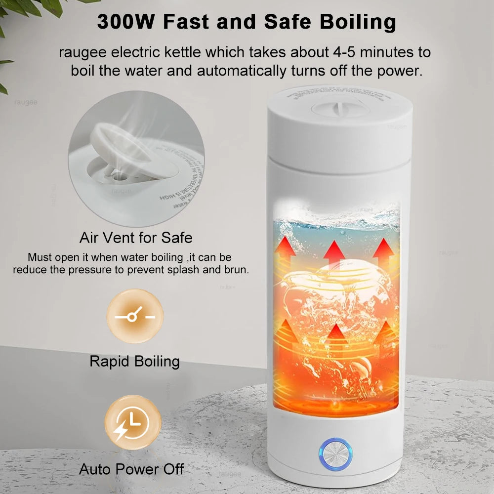 Electric Kettle Boiling Water Heater Mini Portable Boil Water Bottle For Coffee Milk Tea Fast Boiling Water Port Electric Kettle