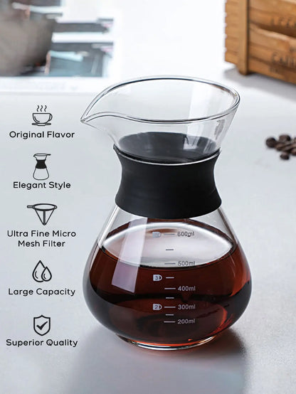Leeseph Pour Over Coffee Brewer with Stainless Steel Coffee Filter, Dripper Coffee Maker Pour Over with Thermal Insulating