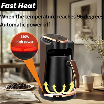Compact Electric Drip Coffee Machine Home Use 3-5 Cups Fast Brewing Fast Heat Turkish coffee maker Auto Convenient