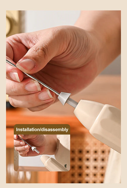 MINI Coffee Frother USB Rechargeable 3 Speeds Foam Maker Coffee Milk Mixer Electric Handle Blender Egg Beater Hot Cooking Tools