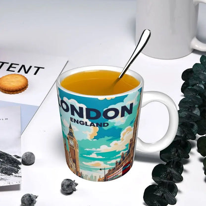 London Mug Funny Ceramic Coffee Cups Tea Mugs Milk Cup Drinkware Gift for Friends