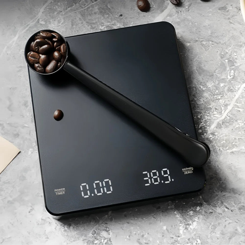 High-precision Electronic Coffee Scale with Waterproof Pad LED Display USB Timing Professional Home Coffee Accessories 3kg/5kg