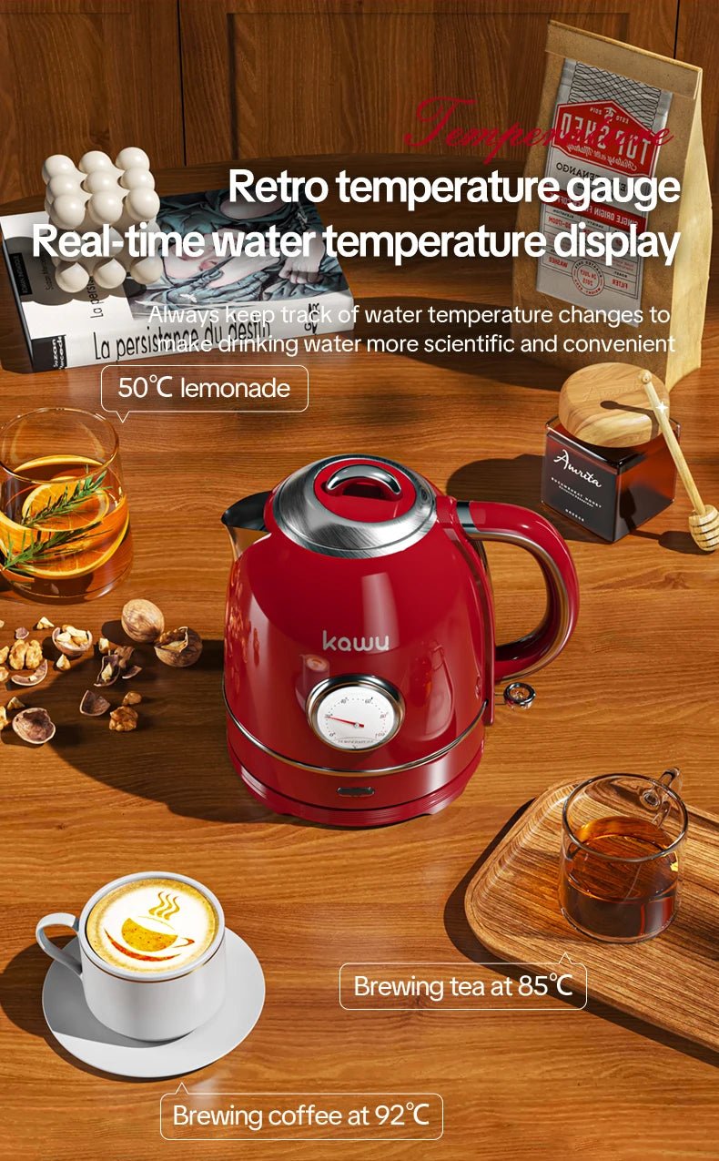 European-style retro electric kettle, 1.3L large capacity, constant temperature and heat preservation, a great home item