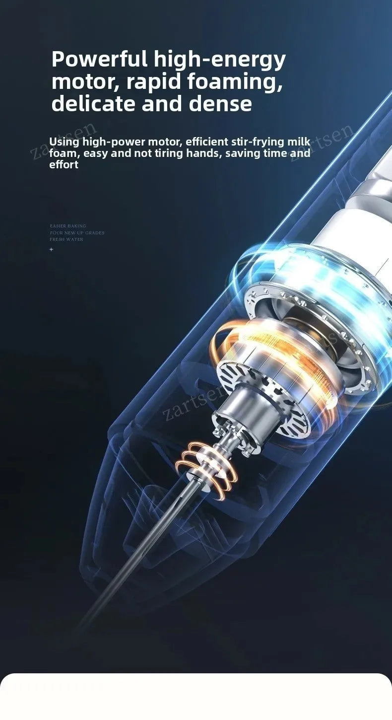 Wireless Milk Frother Electric Type-C Handheld Blender Stainless Steel Mini Coffee Maker Whisk Mixer For Coffee Cappuccino Cream