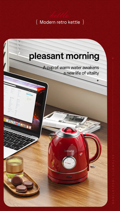 European-style retro electric kettle, 1.3L large capacity, constant temperature and heat preservation, a great home item