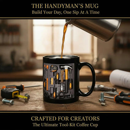 Coffee Mug 11oz Mechanic Tool Design Tea Drinkware Latte Mugs with Handle for Husband Coffee Tea Milk Beverage Home Kitchen Cafe