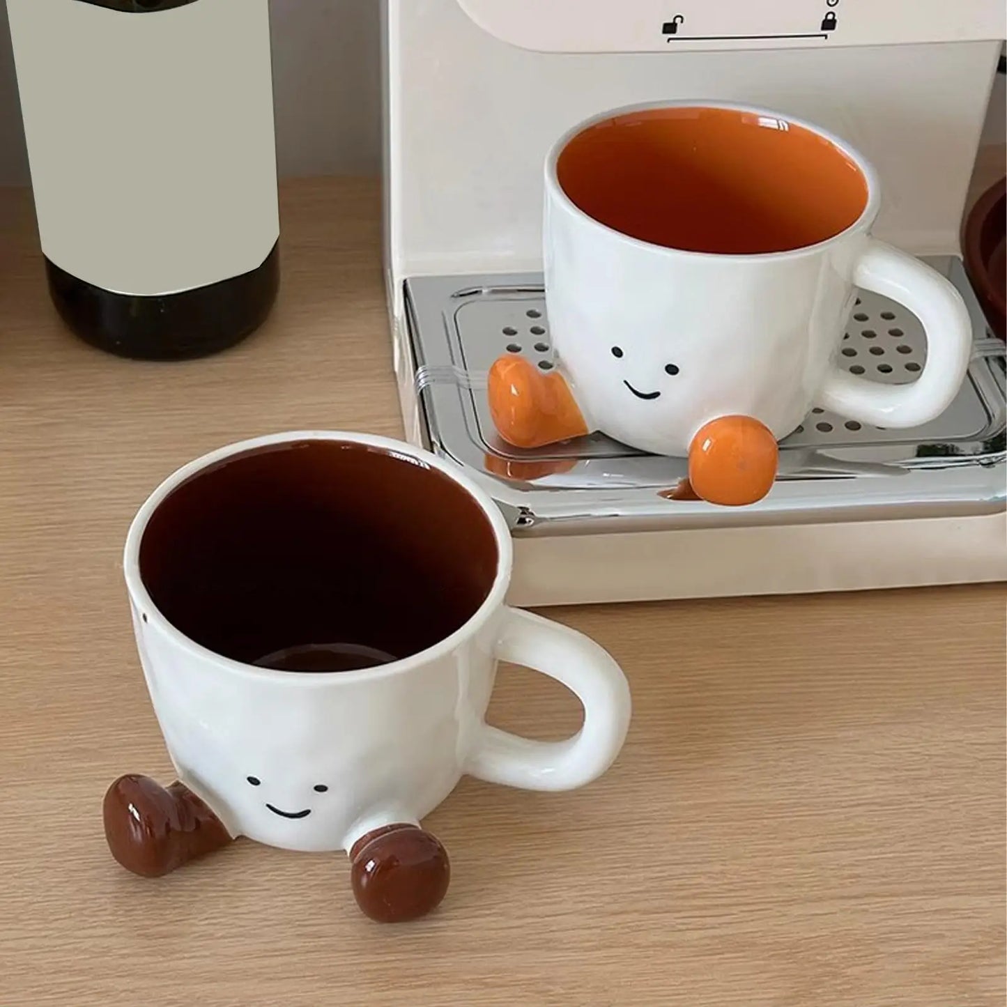 Cute Coffee Mug Adorable Home Kitchen Drinkware Ceramic Funny Coffee Cup for Wine Latte Water Hot Cocoa Cold Hot Drinks