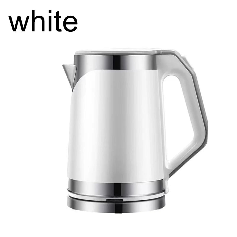 Household 2L Large Capacity Electric Kettle 304 Stainless Steel Double Layer Protection Quick Boiling Water Kettle