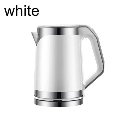 Household 2L Large Capacity Electric Kettle 304 Stainless Steel Double Layer Protection Quick Boiling Water Kettle