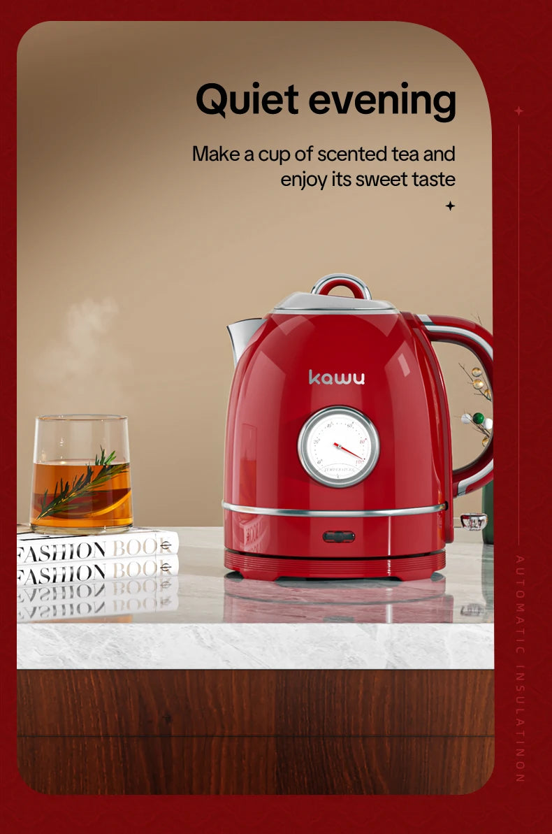 European-style retro electric kettle, 1.3L large capacity, constant temperature and heat preservation, a great home item