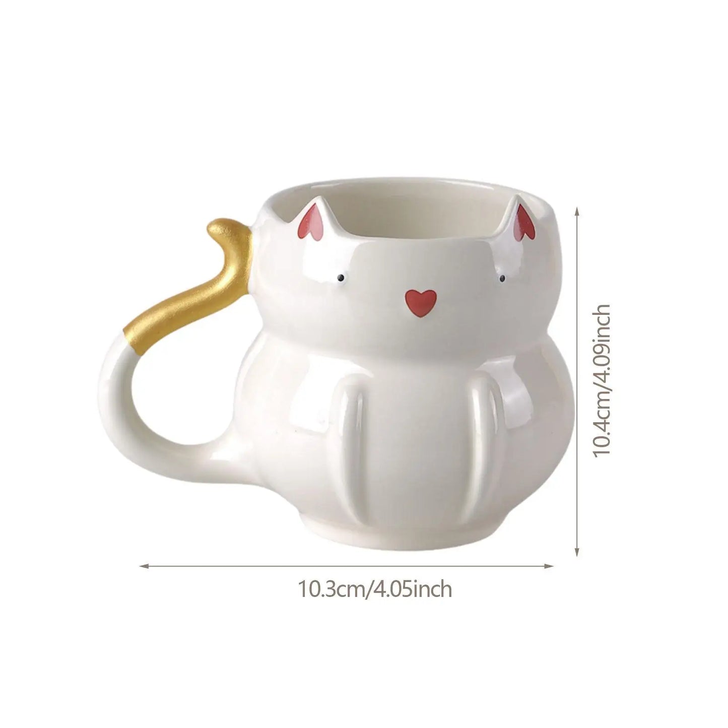 Coffee Mug, Soup Mug, Teacup, Cute Reusable 425ml Tea Cup, Water Cup, for Hold