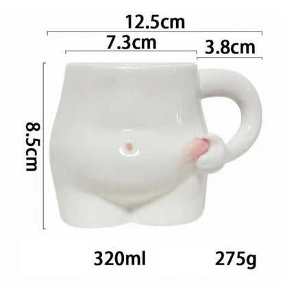 Coffee Mug Creative Tableware Durable Tea with Handle Water Cups Reusable Belly Mug for Party Household Festivals Office