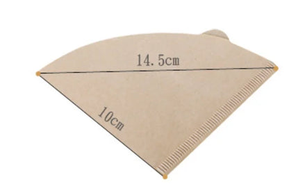 Wood Pulp  01 Cone Filter Pour Over 1-3Cups Natural Drip Coffee Paper Filters Makers Accessories