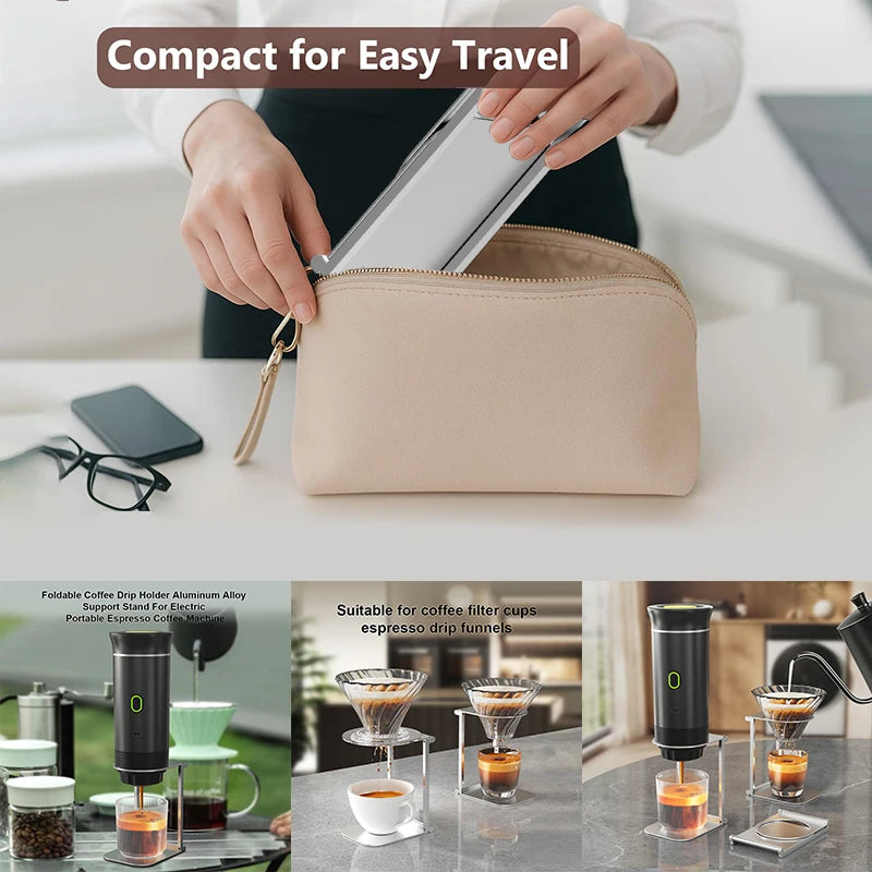 Coffee Maker Stand, Portable & Foldable Espresso Machine Stand, Office Coffee Stand With Base