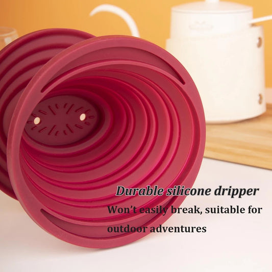 Dripper Collapsible Pour Over Coffee Dripper Portable Camping Pour Over Coffee Maker Reusable Silicone Pour Over Coffee Filter