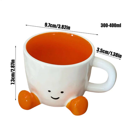 Funny Coffee Mug Adorable Home Kitchen Drinkware Ceramic Funny Coffee Cup for Wine Latte Water Hot Cocoa Cold Hot Drinks