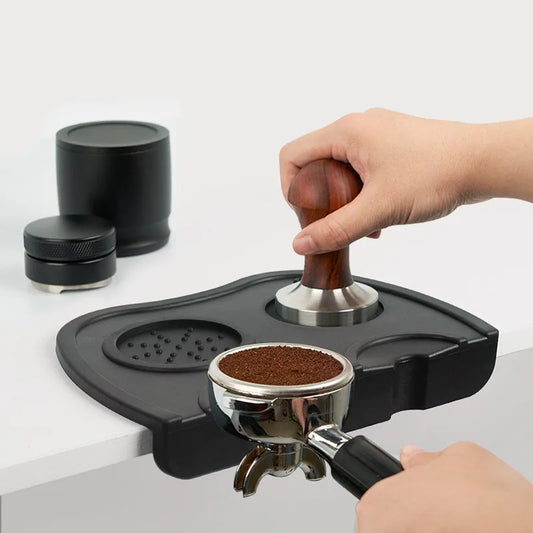 Coffee Tamper Mat Distributor Station Portafilter Silicone Corner Pad Espresso Maker Accessories Coffeeware Corner Barista Tools