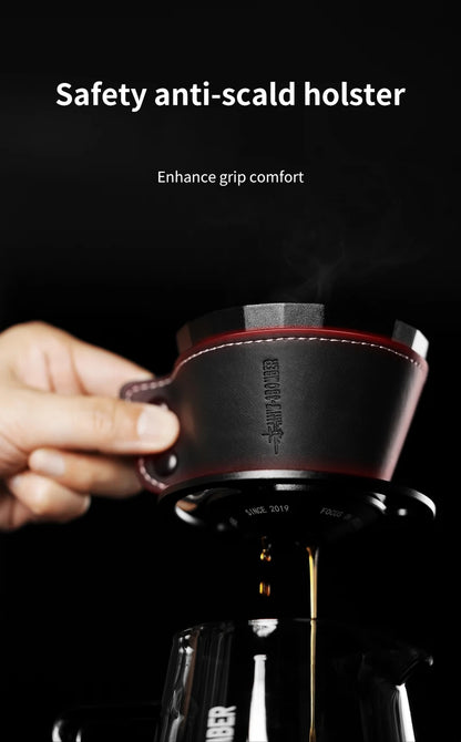 MHW-3BOMBER Pour Over Coffee Maker Set 500ml Glass Pour Over Coffee Dripper Filter Coffee Maker  Filter Paper Coffee Accessories