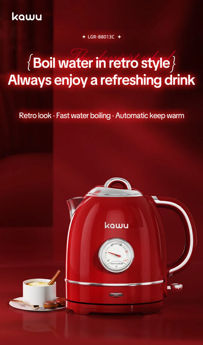 European-style retro electric kettle, 1.3L large capacity, constant temperature and heat preservation, a great home item