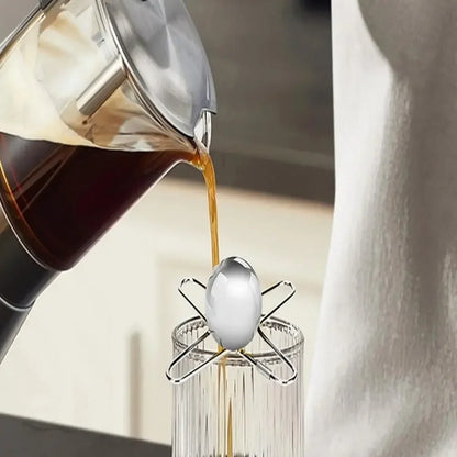 Coffee Cooling Tool With Stainless Steel Ice Sphere Unlock Coffee True Flavors Ice Ball Tools Reusable Coffee Accessories