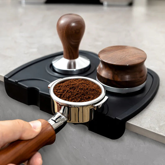 Coffee Tamper Mat Distributor Station Portafilter Silicone Corner Pad Espresso Maker Accessories Coffeeware Corner Barista Tools