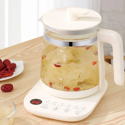 1.8L Electric Kettle Office Glass Flower Teapot Temperature Control Health Kettle 24h Appointment Stew Boil Kettle Multifunction