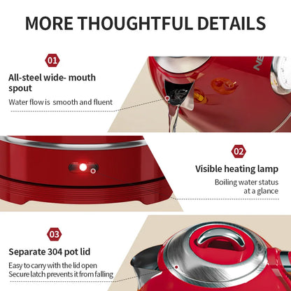 European-style retro electric kettle, 1.3L large capacity, constant temperature and heat preservation, a great home item
