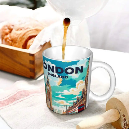 London Mug Funny Ceramic Coffee Cups Tea Mugs Milk Cup Drinkware Gift for Friends