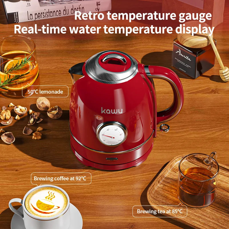 European-style retro electric kettle, 1.3L large capacity, constant temperature and heat preservation, a great home item