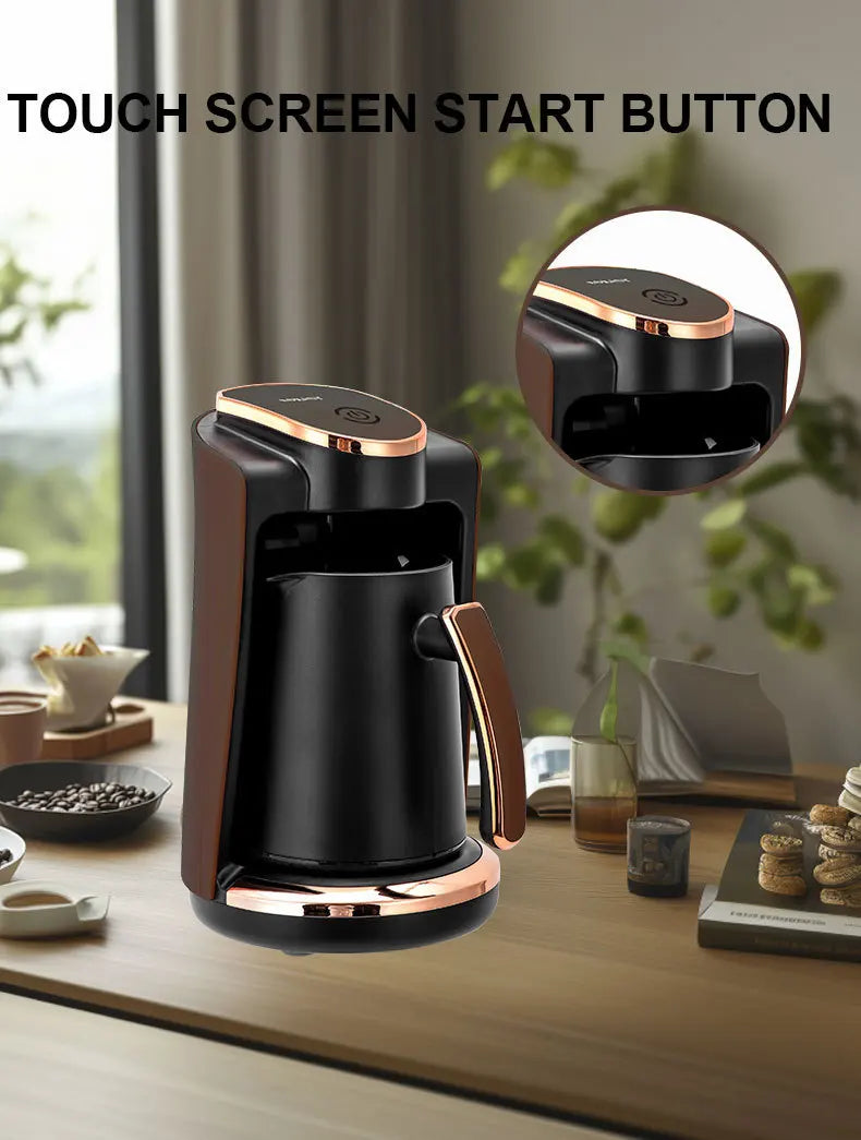 Compact Electric Drip Coffee Machine Home Use 3-5 Cups Fast Brewing Fast Heat Turkish coffee maker Auto Convenient