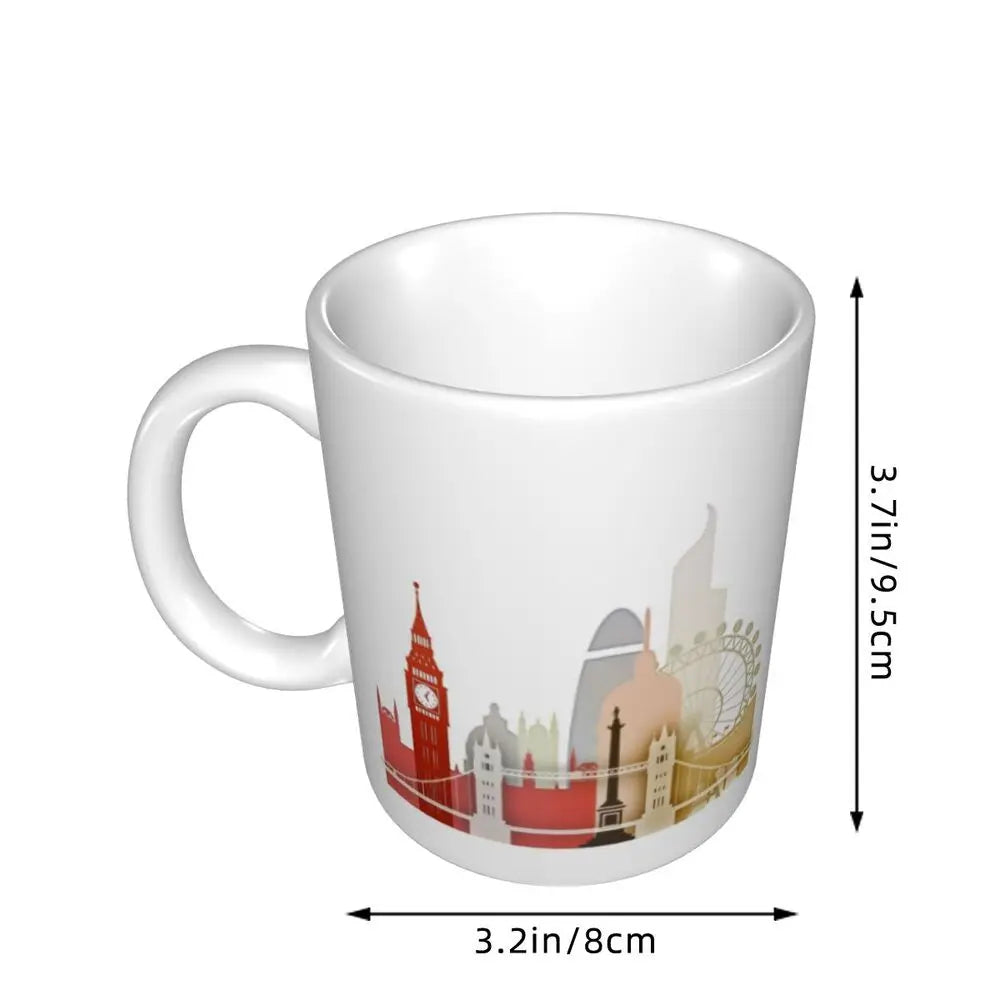 London Mug Funny Ceramic Coffee Cups Tea Mugs Milk Cup Drinkware Gift for Friends