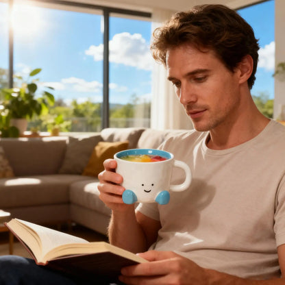 Funny Coffee Mug Adorable Home Kitchen Drinkware Ceramic Funny Coffee Cup for Wine Latte Water Hot Cocoa Cold Hot Drinks