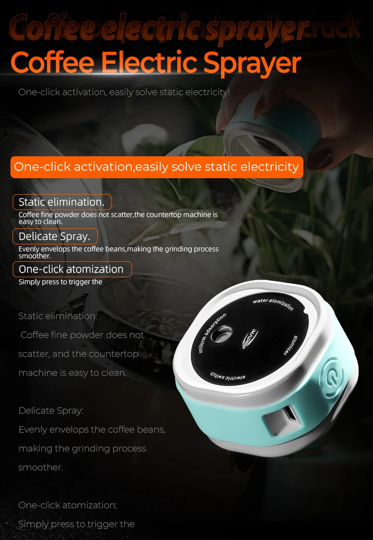 IKAPE Coffee Bean Atomizer,20ml Anti-Static  Automatic Spray Bottle,Espresso Machine Accessories,Coffee Lover Gift