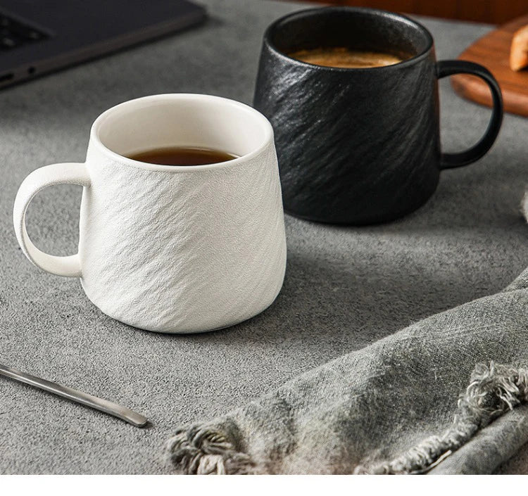 550ml Minimalist Style Ceramic Frosted Mug Male Coffee Milk Cup Large Capacity Drinking Cup Household Couple Water Tea CupMug