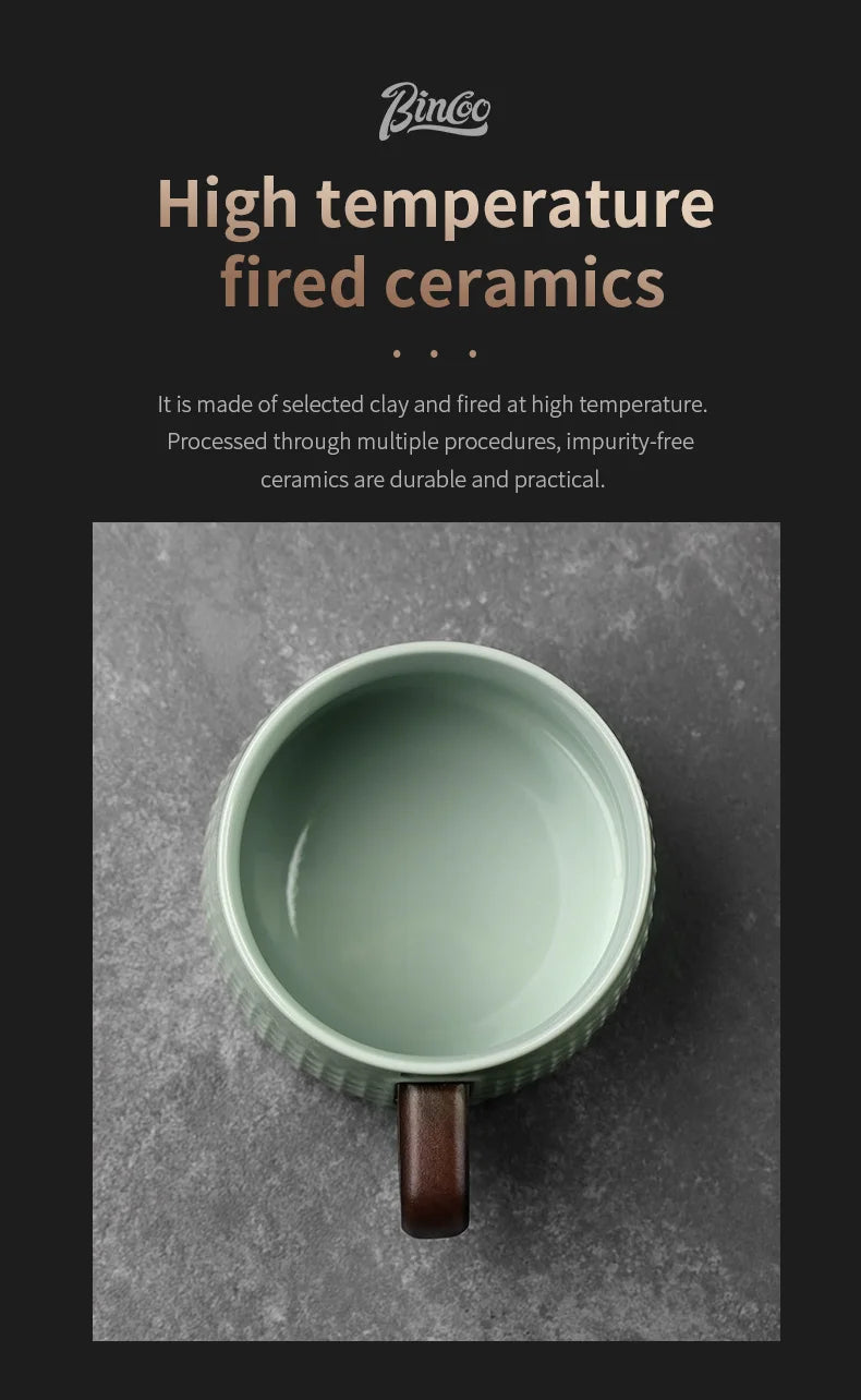 Bincoo Espresso Mug 200ml Ceramic Coffee Cup and Saucer Professional Home Barista Latte Art Mug Exquisite Kitchen Accessories