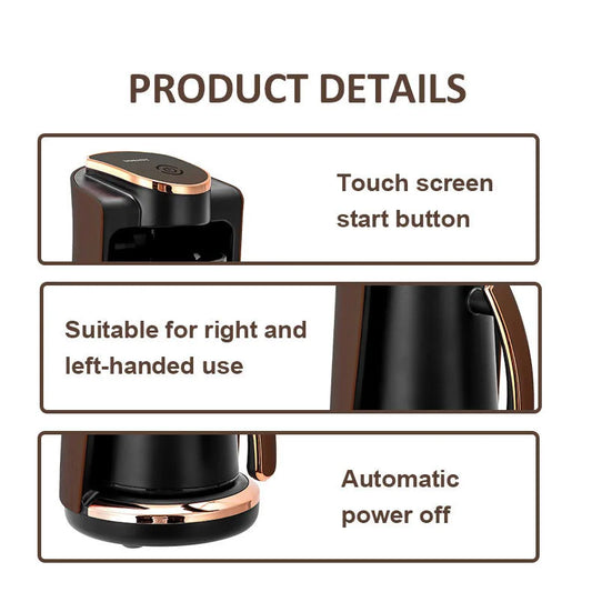 Compact Electric Drip Coffee Machine Home Use 3-5 Cups Fast Brewing Fast Heat Turkish coffee maker Auto Convenient