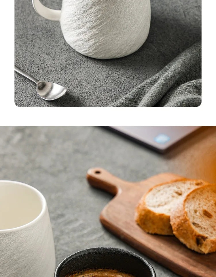 550ml Minimalist Style Ceramic Frosted Mug Male Coffee Milk Cup Large Capacity Drinking Cup Household Couple Water Tea CupMug