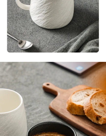 550ml Minimalist Style Ceramic Frosted Mug Male Coffee Milk Cup Large Capacity Drinking Cup Household Couple Water Tea CupMug