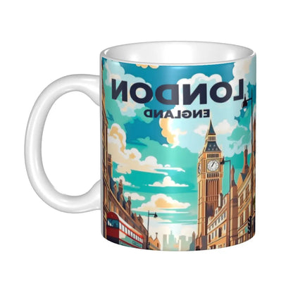 London Mug Funny Ceramic Coffee Cups Tea Mugs Milk Cup Drinkware Gift for Friends