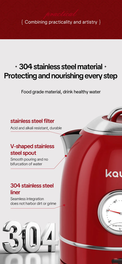 European-style retro electric kettle, 1.3L large capacity, constant temperature and heat preservation, a great home item