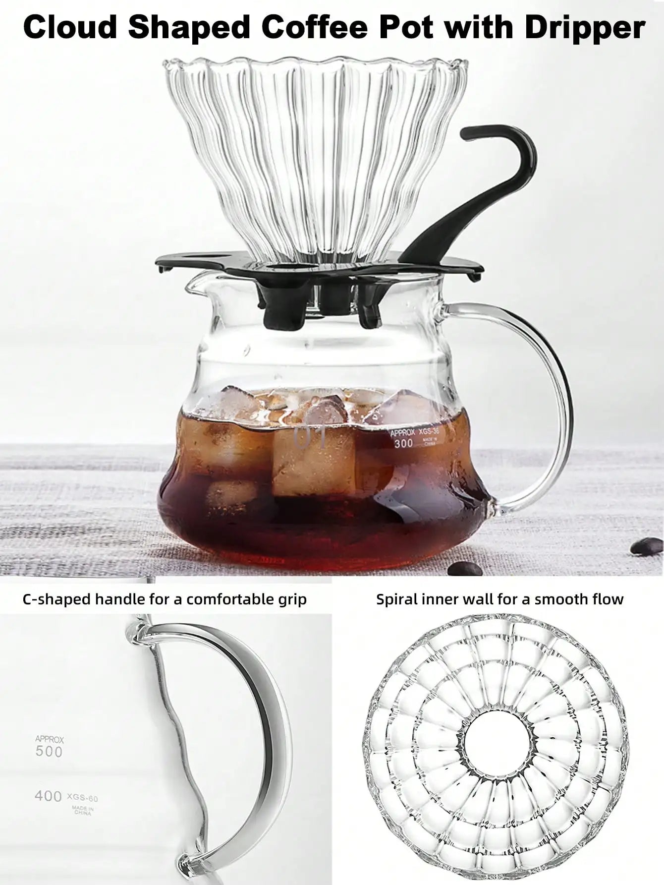 1 set Pour Over Coffee Maker Set, Coffee Starter Kit, Portable Coffee Set, Travel Coffee Accessories Tools, Festival Gifts