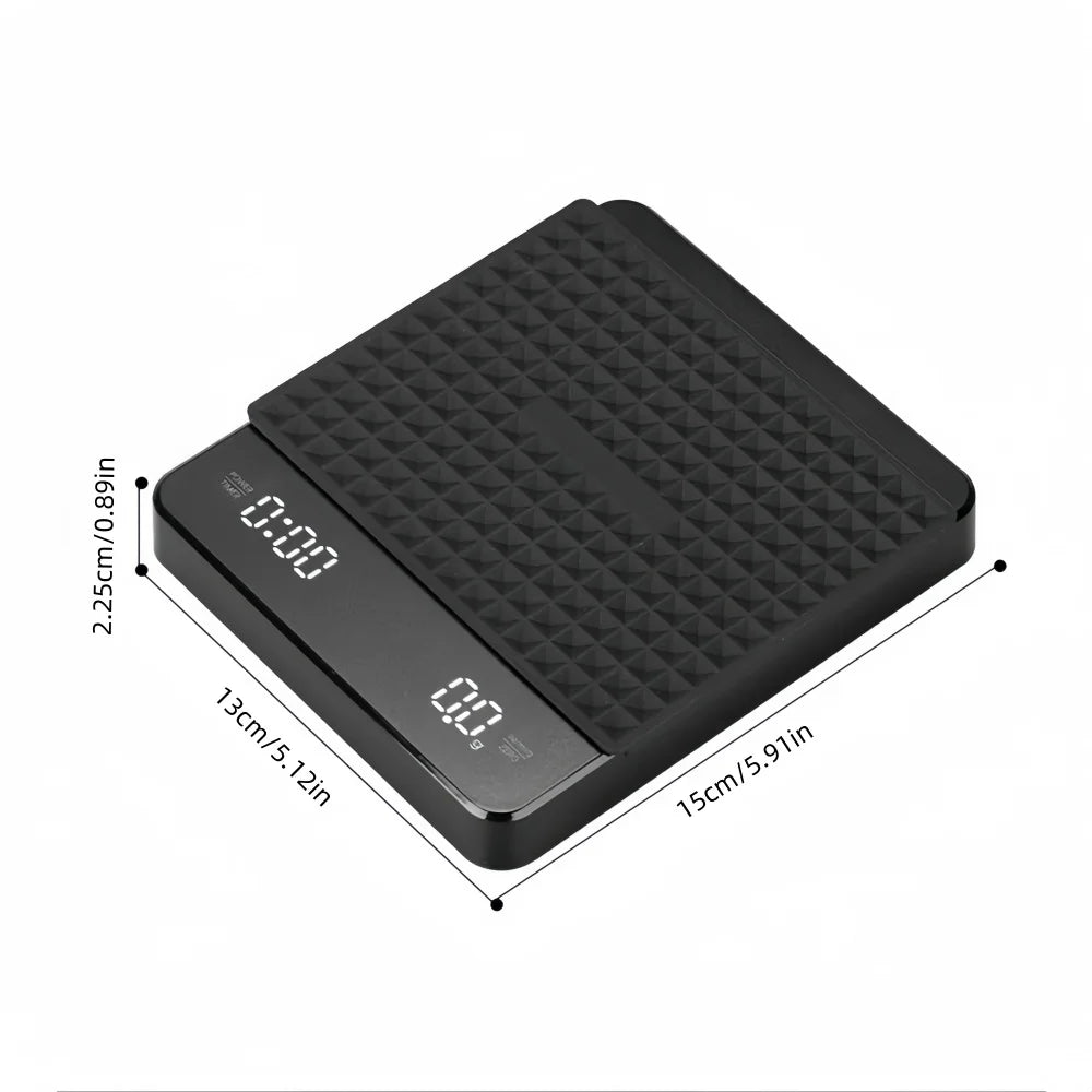 High-precision Electronic Coffee Scale with Waterproof Pad LED Display USB Timing Professional Home Coffee Accessories 3kg/5kg
