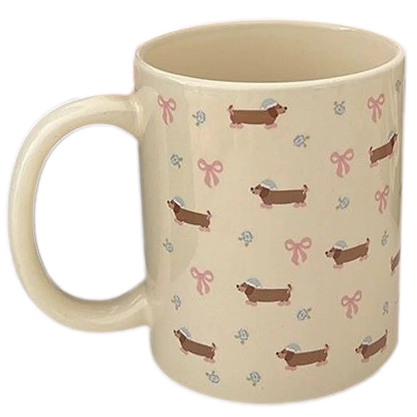 Cute Cartoon Puppy Mug with High Appearance Cute Cream Ceramic Cup Fashionable Ceramic Water Cup Breakfast Cup Coffee Cup Gift