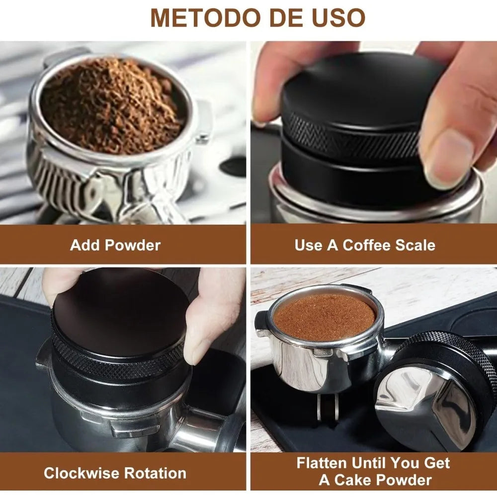 51/53/58mm Coffee Tamper Coffee Distributor Espresso Distribution Tool Espresso Machine Accessories Tools,Coffee Shops Kitchen