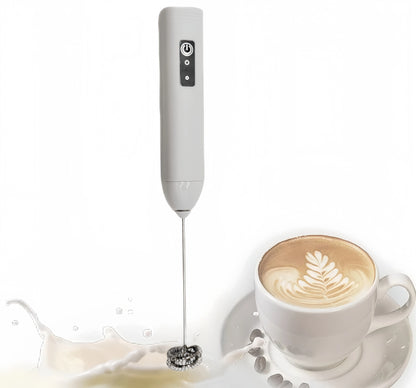 MINI Milk Frother USB Rechargeable 3 Speeds Foam Maker Coffee Whisk Mixer Electric Handle Blender Egg Beater