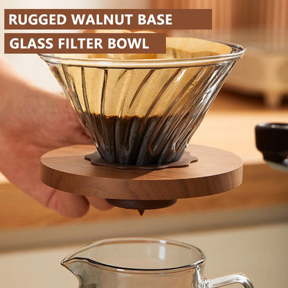 Coffee Set Coffee Accessories Manual Grinder Mill Glass Pot with Filter Dripper Gooseneck Kettle Specialized BaristaSet